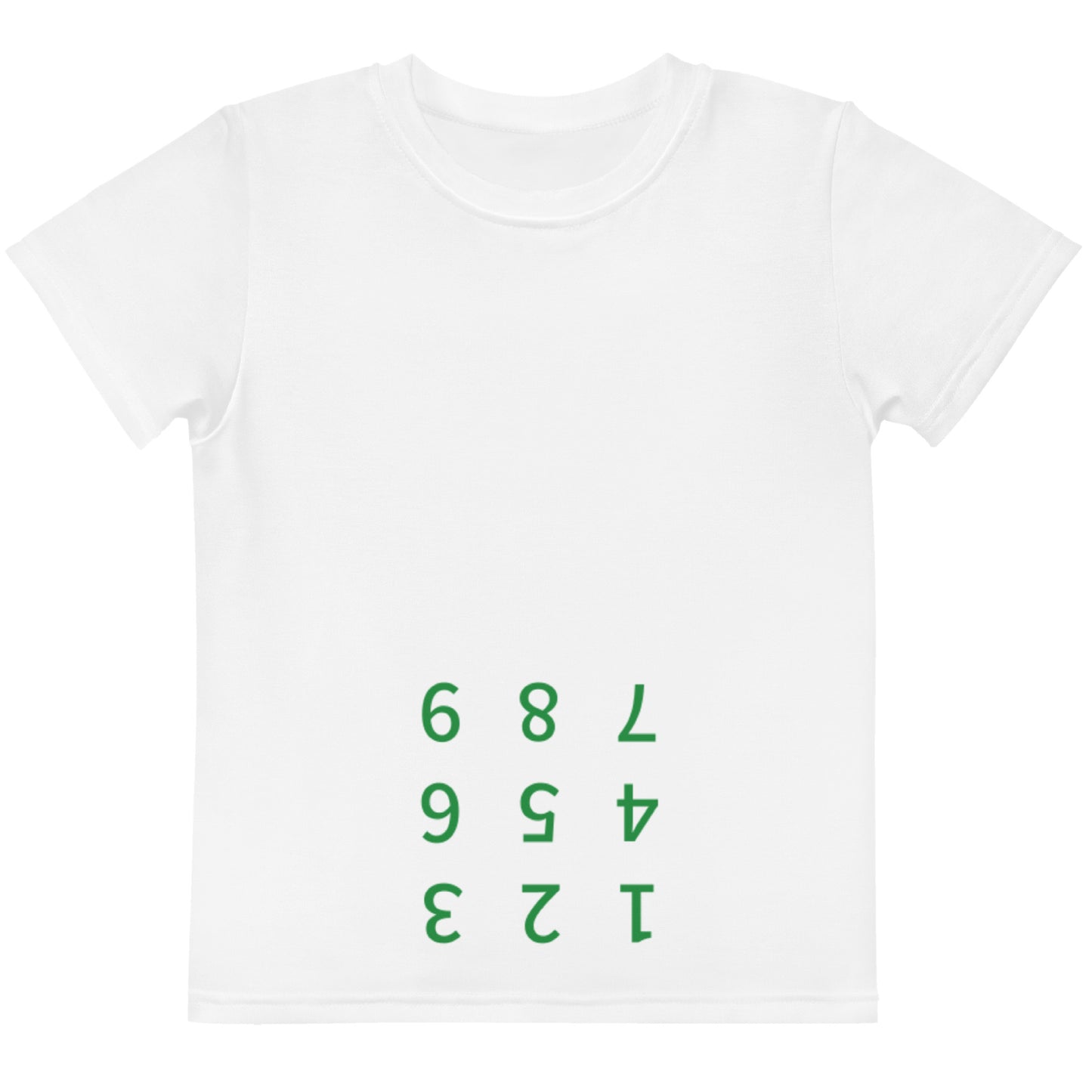 T-shirt de chiffres de papier de verre inspiré de Montessori