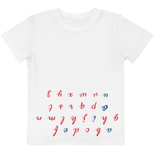 T-shirt Alphabet mobile de script inspiré de Montessori